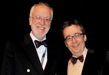 Albert-Adrien Ramelet, MD honorary president SSP, and 'Mr. Venalpina', Stefan Küpfer, MD